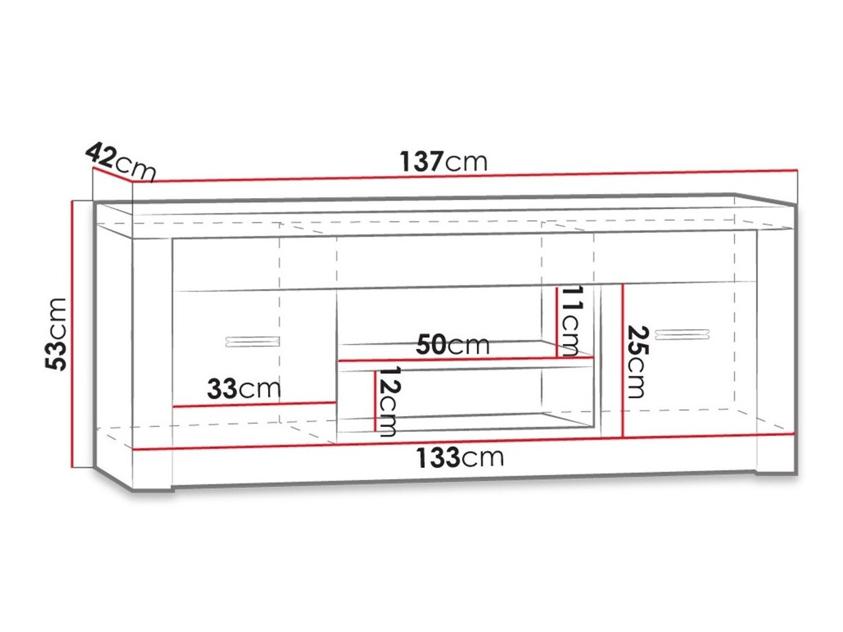TV galds Serfeno 106 (Tumši pelni)