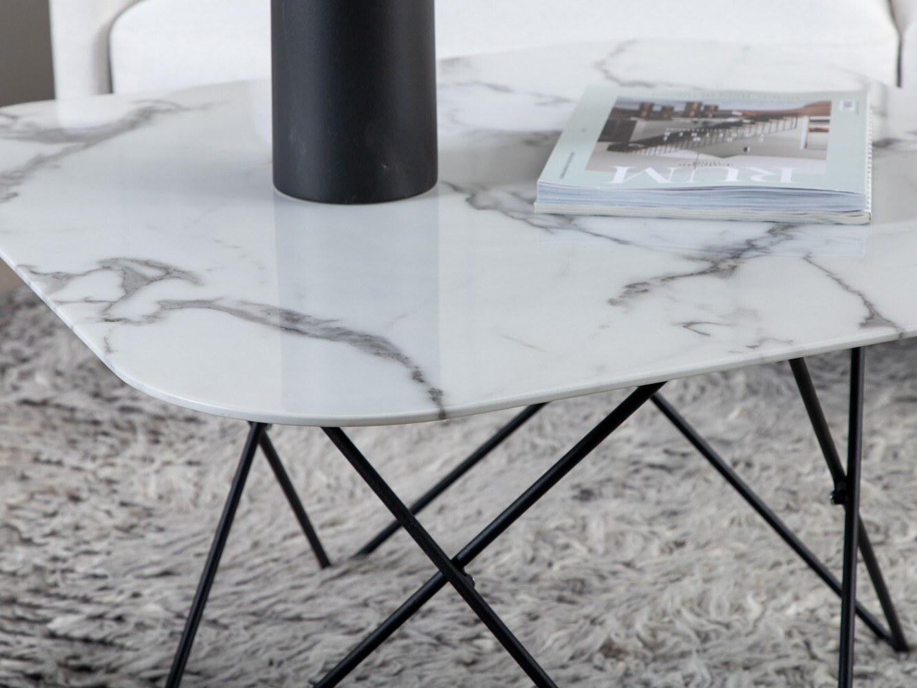 Журнальный столик Dallas 1723 (Белый + Чёрный)