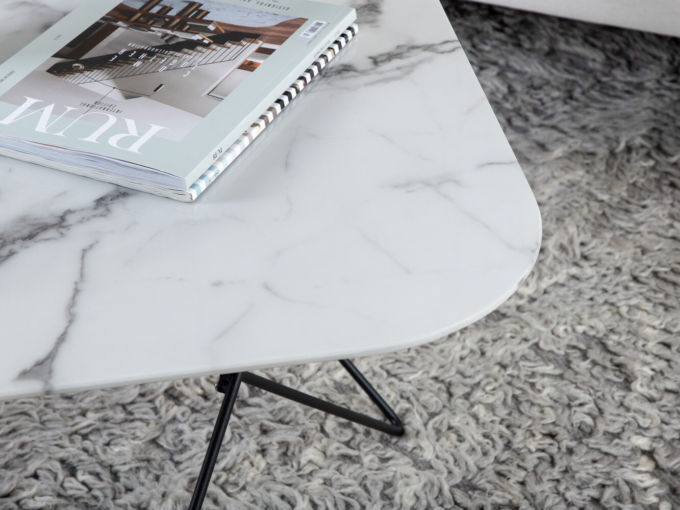 Журнальный столик Dallas 1723 (Белый + Чёрный)