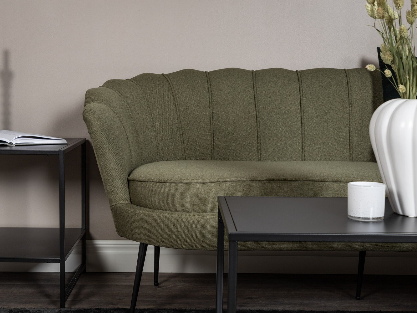 Диван Dallas 2917 (Пыльно-зеленый + Чёрный)