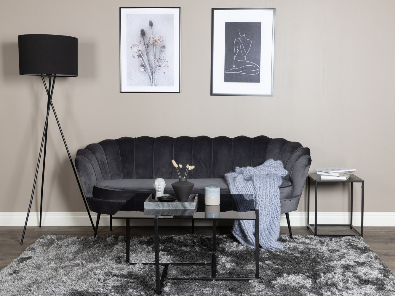 Диван Dallas 2917 (Тёмно-серый + Чёрный)