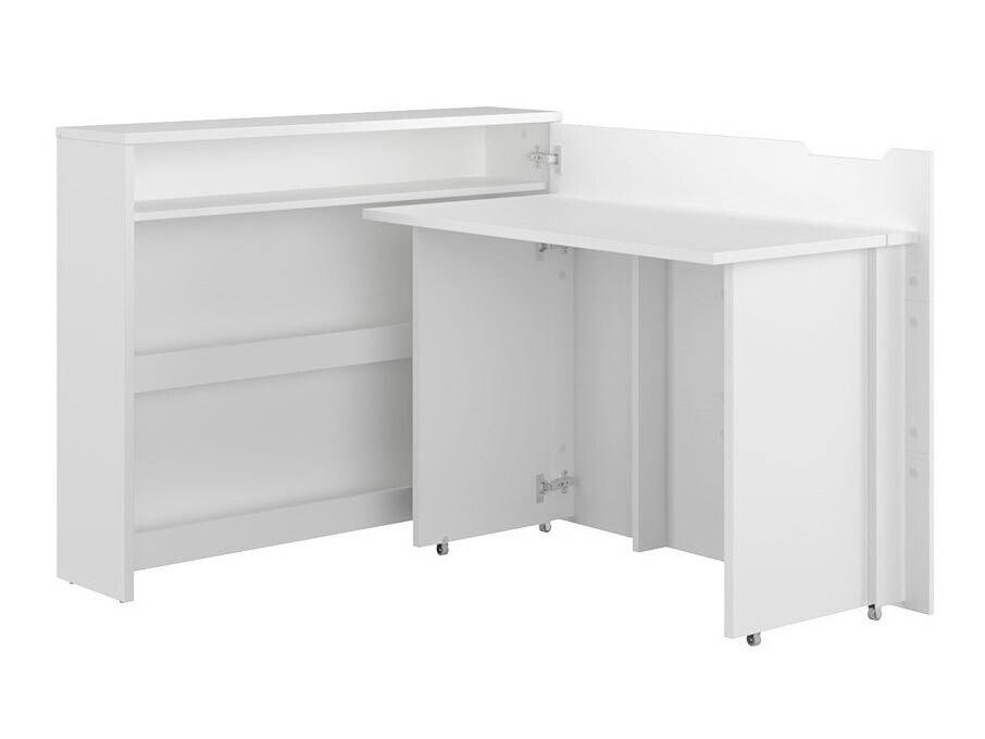 Угловой письменный стол Concept Pro Lenart Levfere 101 (Белый + Глянцевый белый)