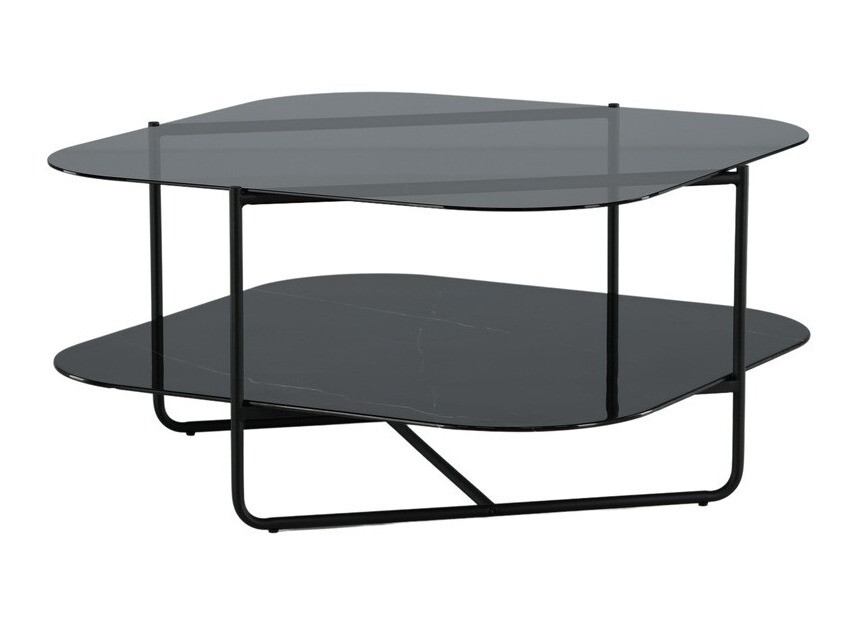 Журнальный столик Dallas 2956 (Черный мрамор + Чёрный)