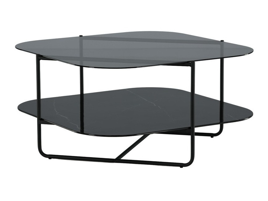 Журнальный столик Dallas 2956 (Черный мрамор + Чёрный)
