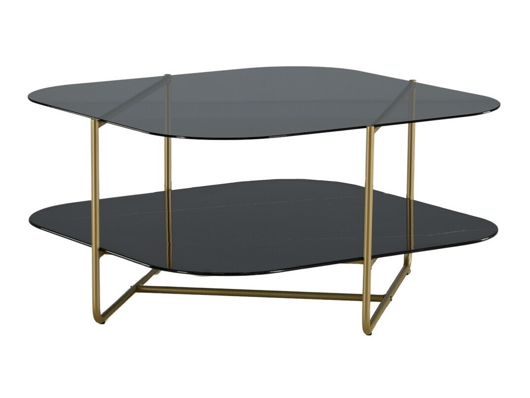 Журнальный столик Dallas 2956 (Черный мрамор + Латунь)