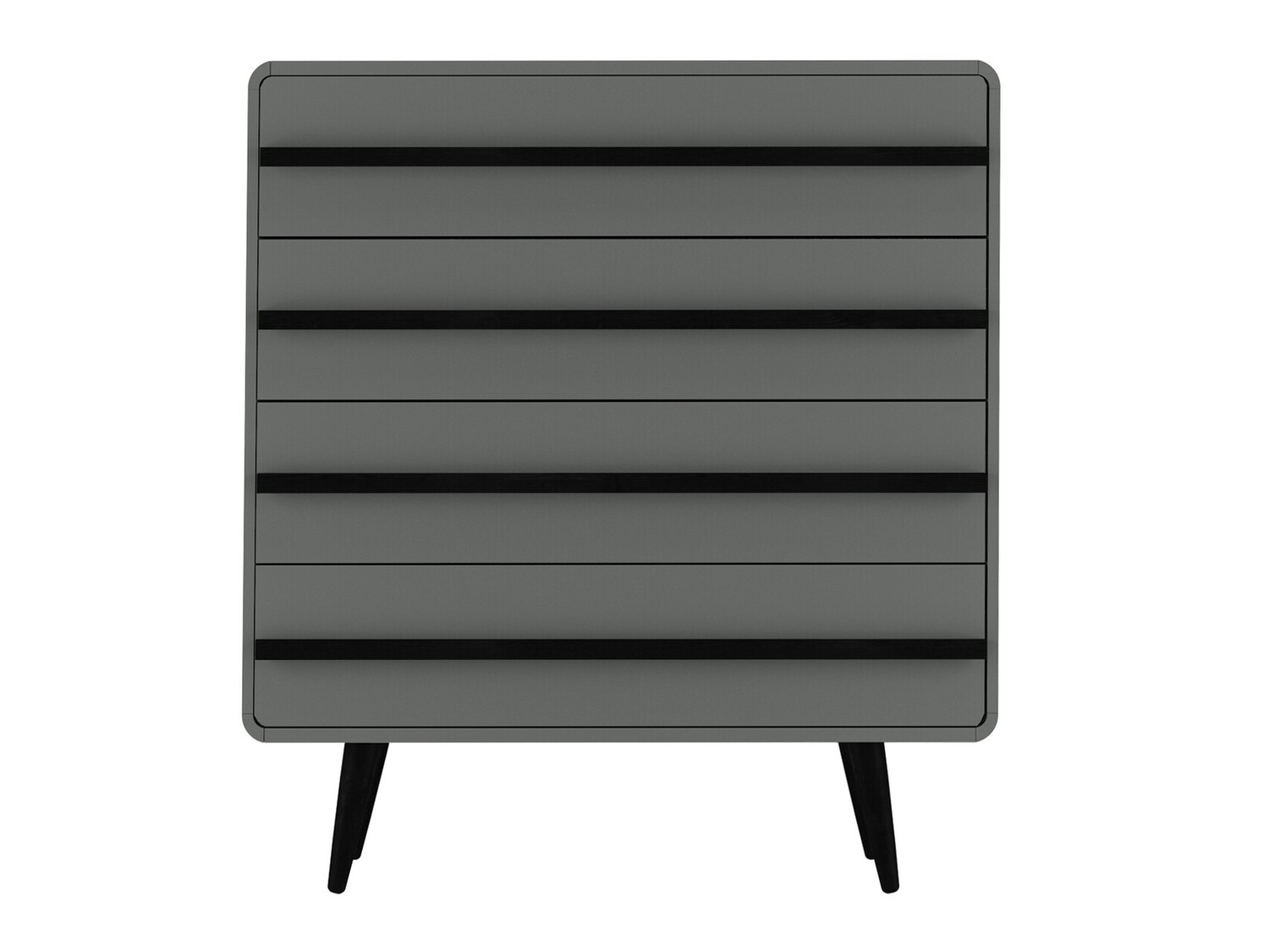 Kомод Denton 566 (Серый + Чёрный)