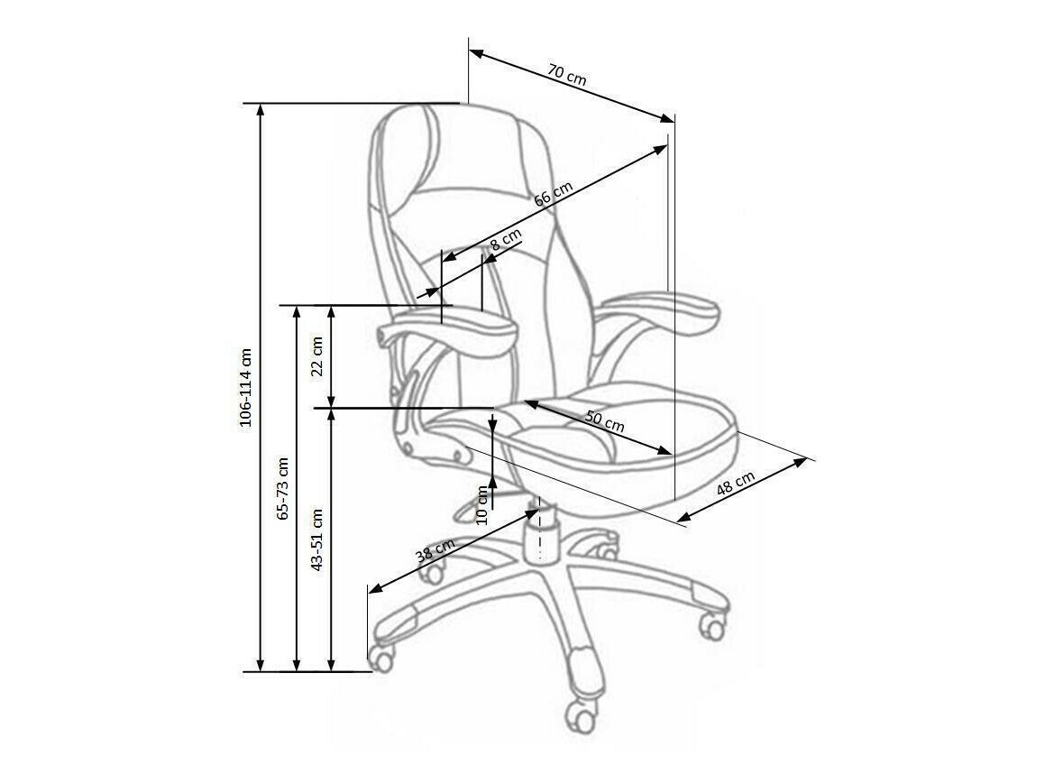 Biroja krēsls Houston 187 (Melns)