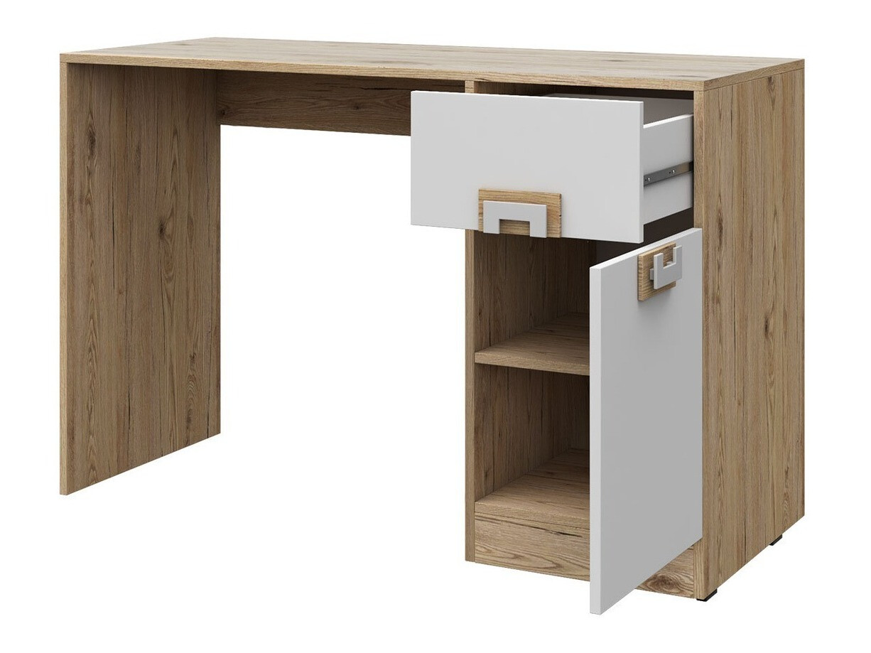 Письменный cтол Balvire 110 (Светлый дуб + Белый + Серый)