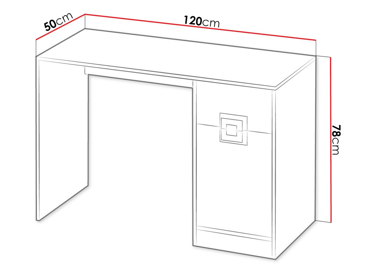 Rakstāmgalds Balvire 110 (Gaišs ozols + Balts + Tirkīzs)