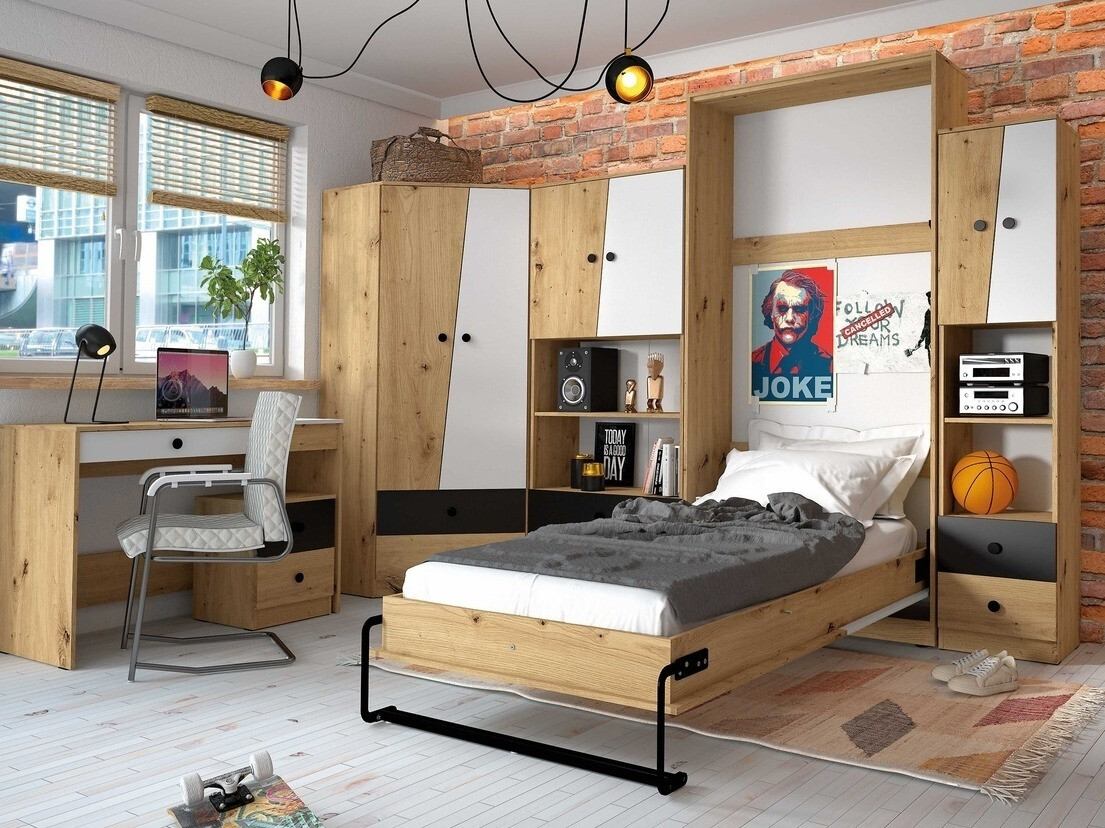 Rakstāmgalds Mirelbu 109 (Artisan ozols + Balts + Melns)