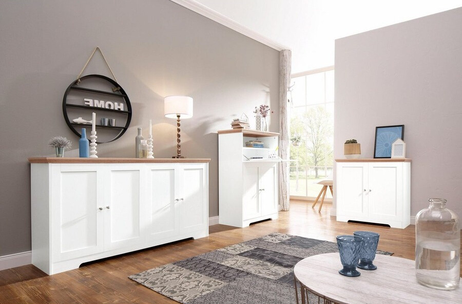 Шкафчик Odemela 102 (Белый + Светлый дуб)