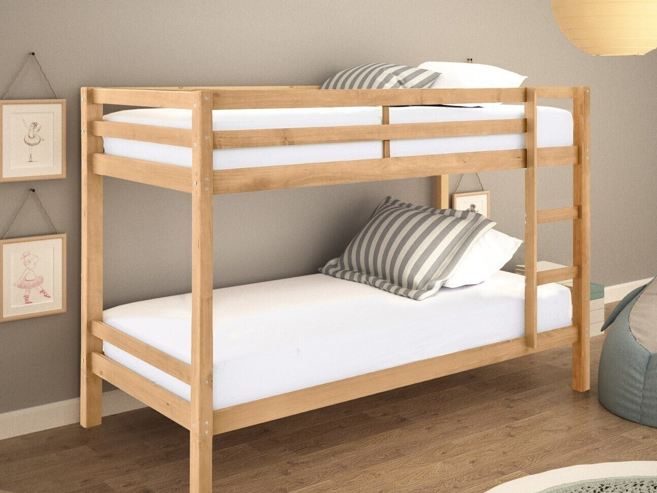 Divstāvu gulta Ruvfiva 100 (Gaiši brūns)