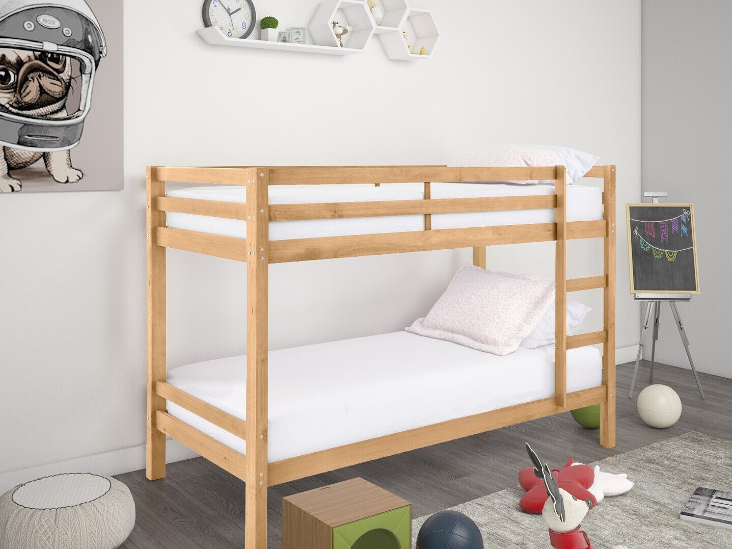 Divstāvu gulta Ruvfiva 100 (Gaiši brūns)