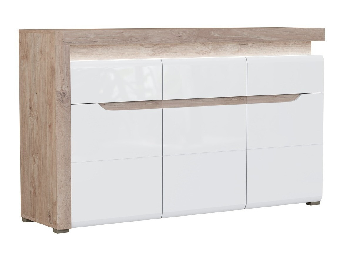 Kumode Revelmi 103 (Ozols + Glancēts balts)