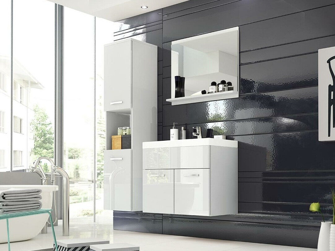 Набор для ванной комнаты Sarasota 122 (Белый + Глянцевый белый)