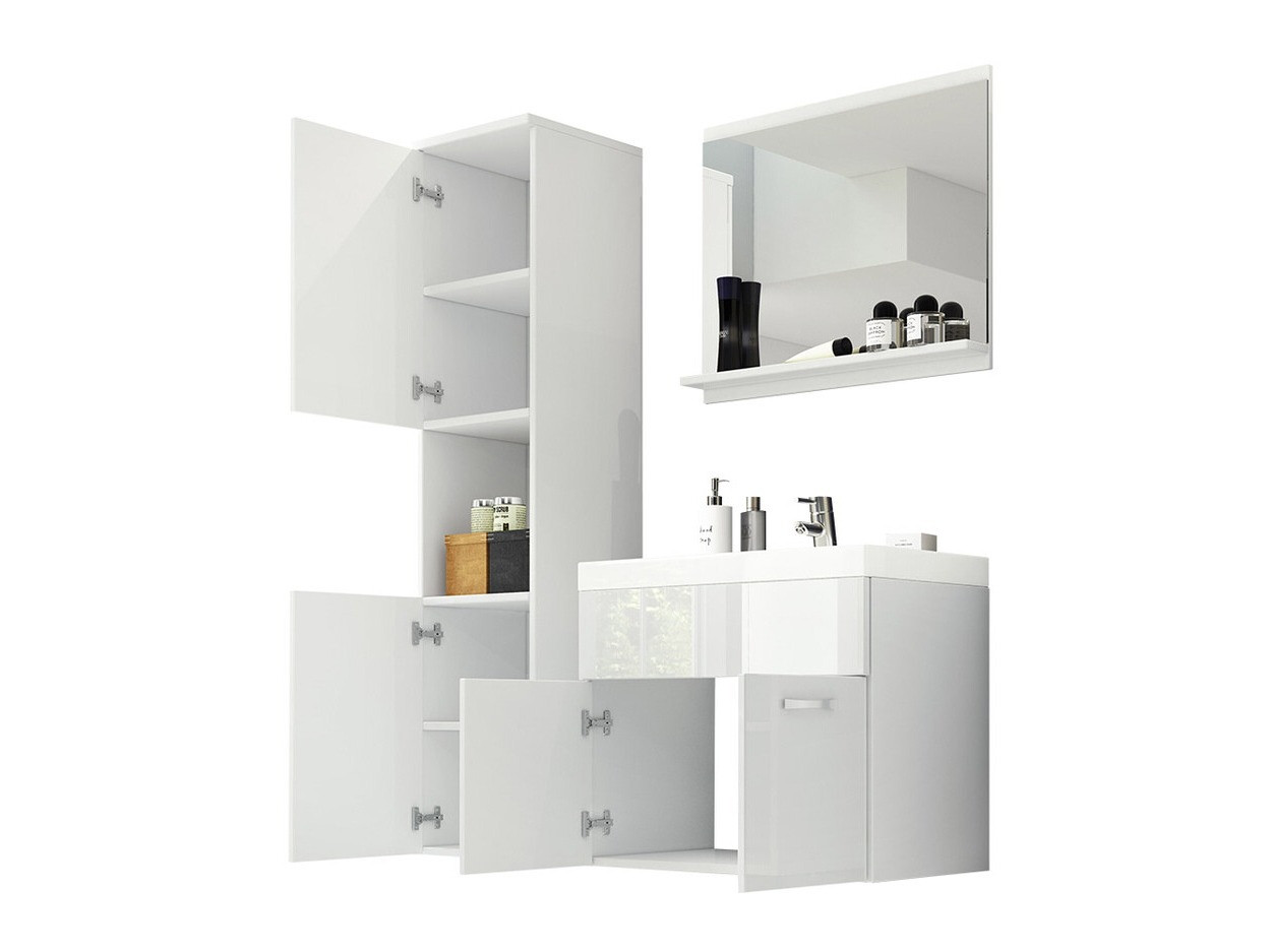 Набор для ванной комнаты Sarasota 122 (Дуб вотан + Глянцевый белый)