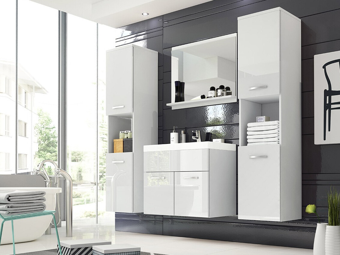 Набор для ванной комнаты Sarasota 123 (Белый + Глянцевый белый)