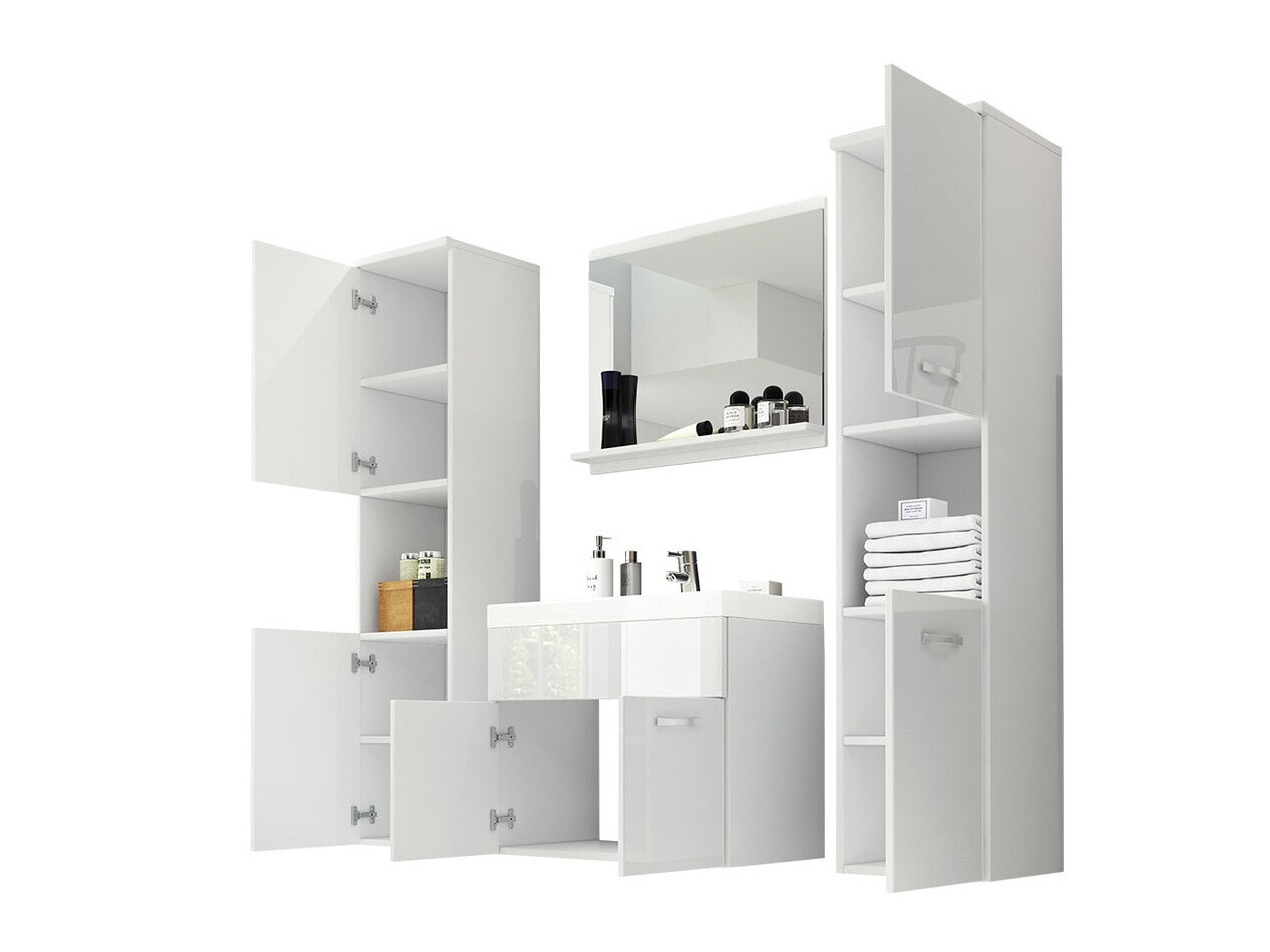 Набор для ванной комнаты Sarasota 123 (Белый + Глянцевый серый)