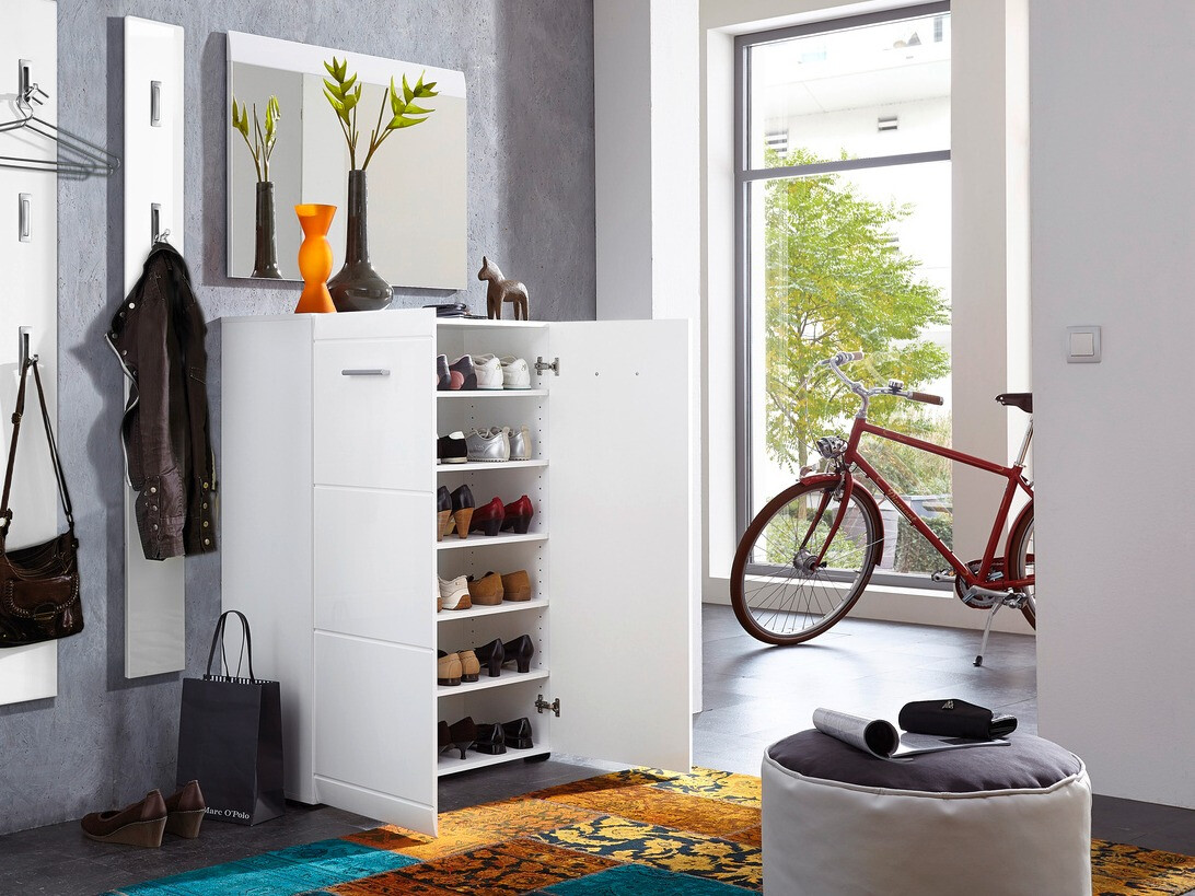 Полка для обуви Livromu 102 (Глянцевый белый)