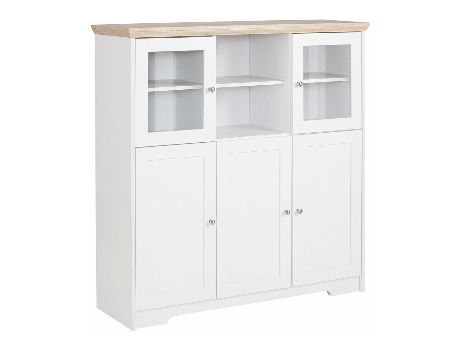 Шкафчик Odemela 104 (Белый + Светлый дуб)