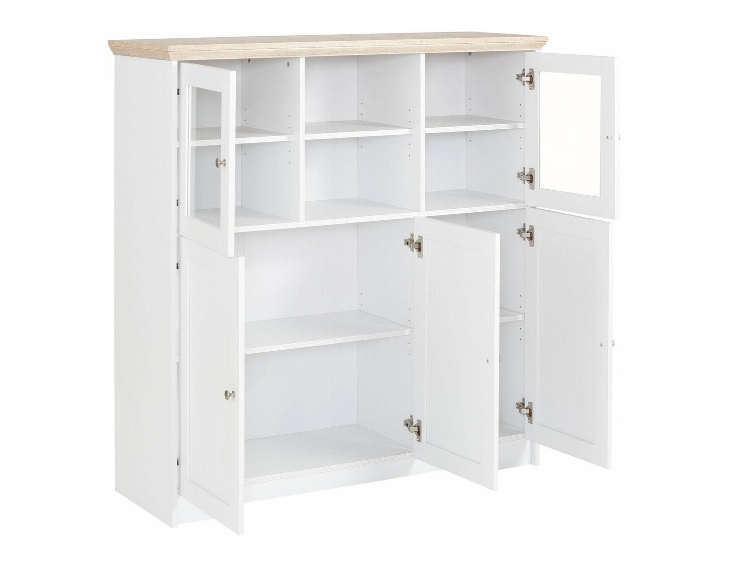 Шкафчик Odemela 104 (Белый + Светлый дуб)