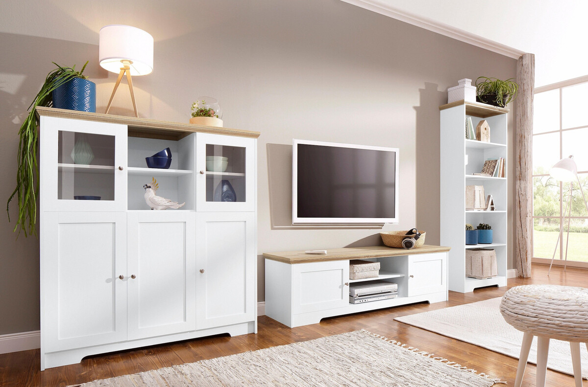 Шкафчик Odemela 104 (Белый + Светлый дуб)