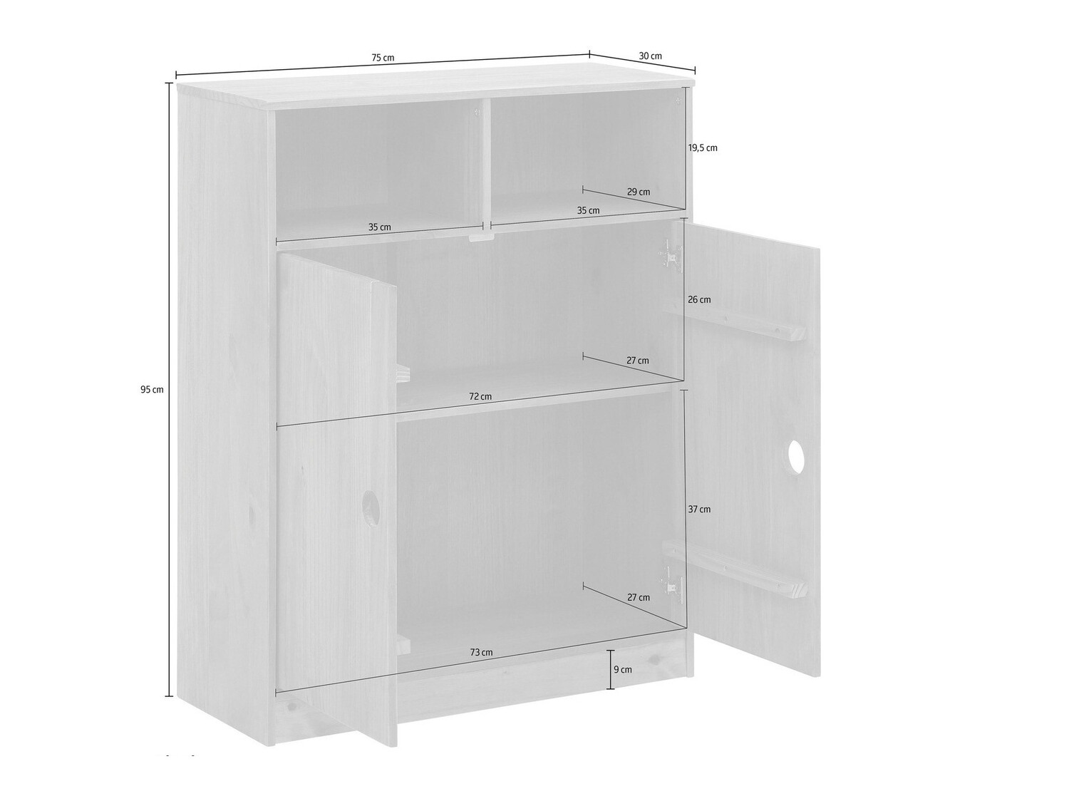 Шкафчик Ruvfiva 116 (Белый)