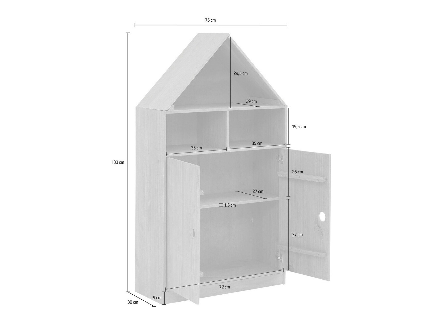 Шкафчик Ruvfiva 117 (Белый)