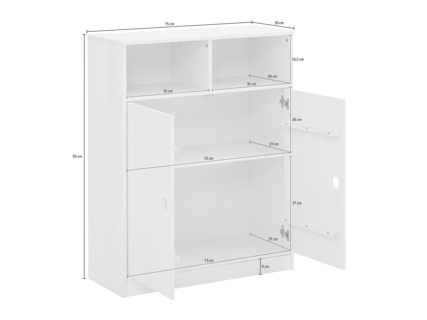 Skapis Ruvfiva 116 (Pelēks)