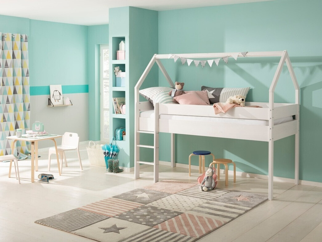 Высокая кровать Ruvfiva 106 (Белый)