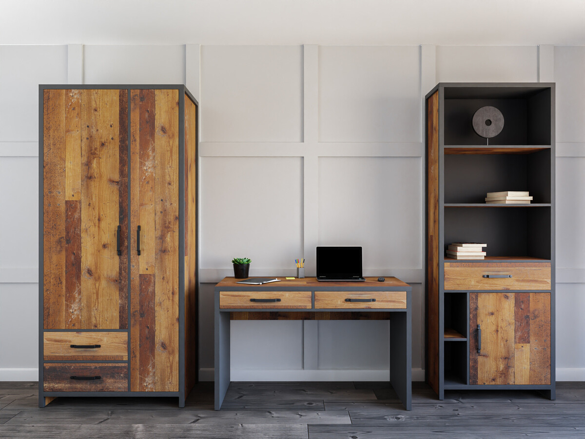 Mājas biroja komplekts Belsera 114 (Brūns + Matera pelēks)