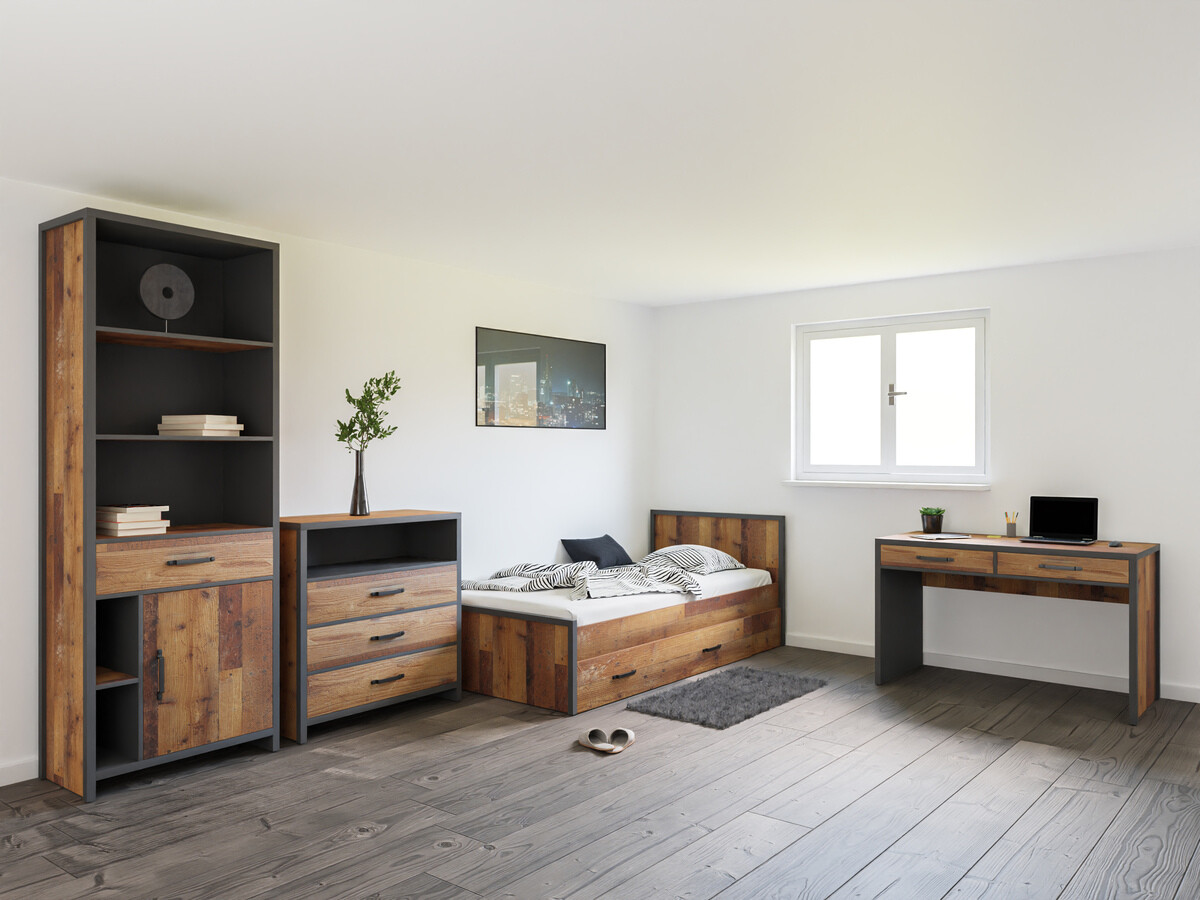 Mēbeļu komplekts Belsera 113 (Brūns + Matera pelēks)