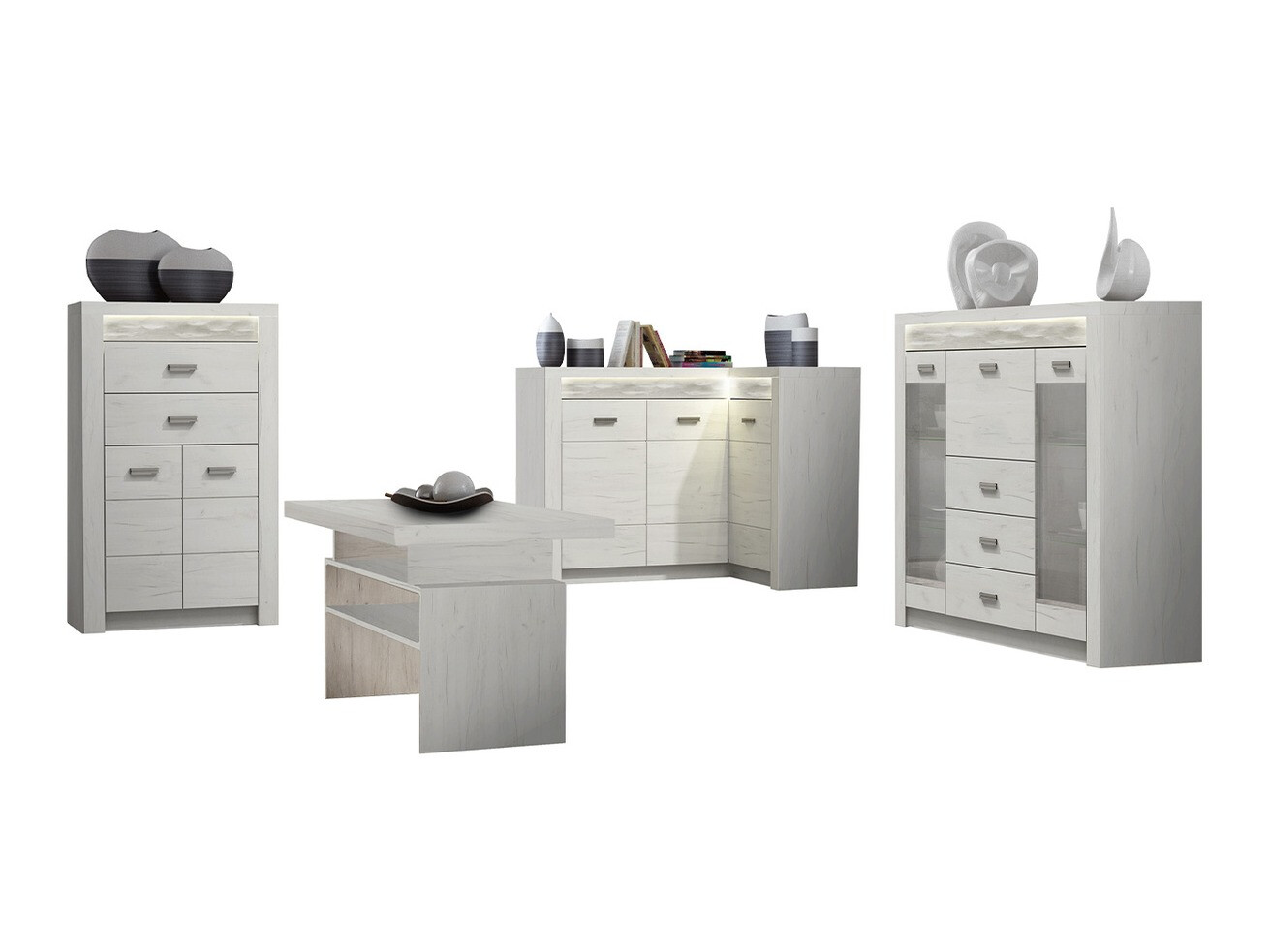 Набор для гостиной Serfeno 121 (Крафт белый)