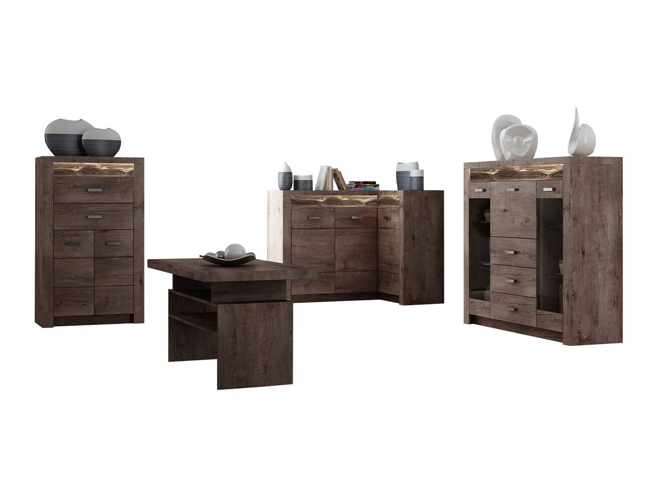 Набор для гостиной Serfeno 121 (Темный пепел)