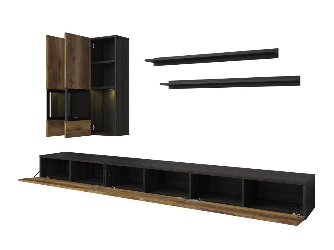 Набор для гостиной Serodeu 104 (Грецкий орех + Темно-коричневый)