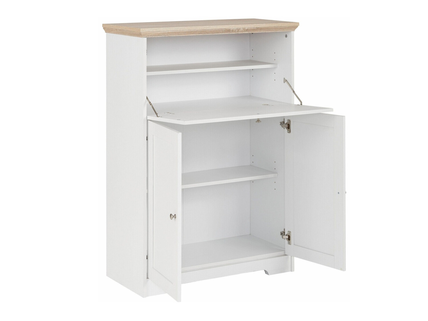 Skapis Odemela 107 (Balts + Gaišs ozols)