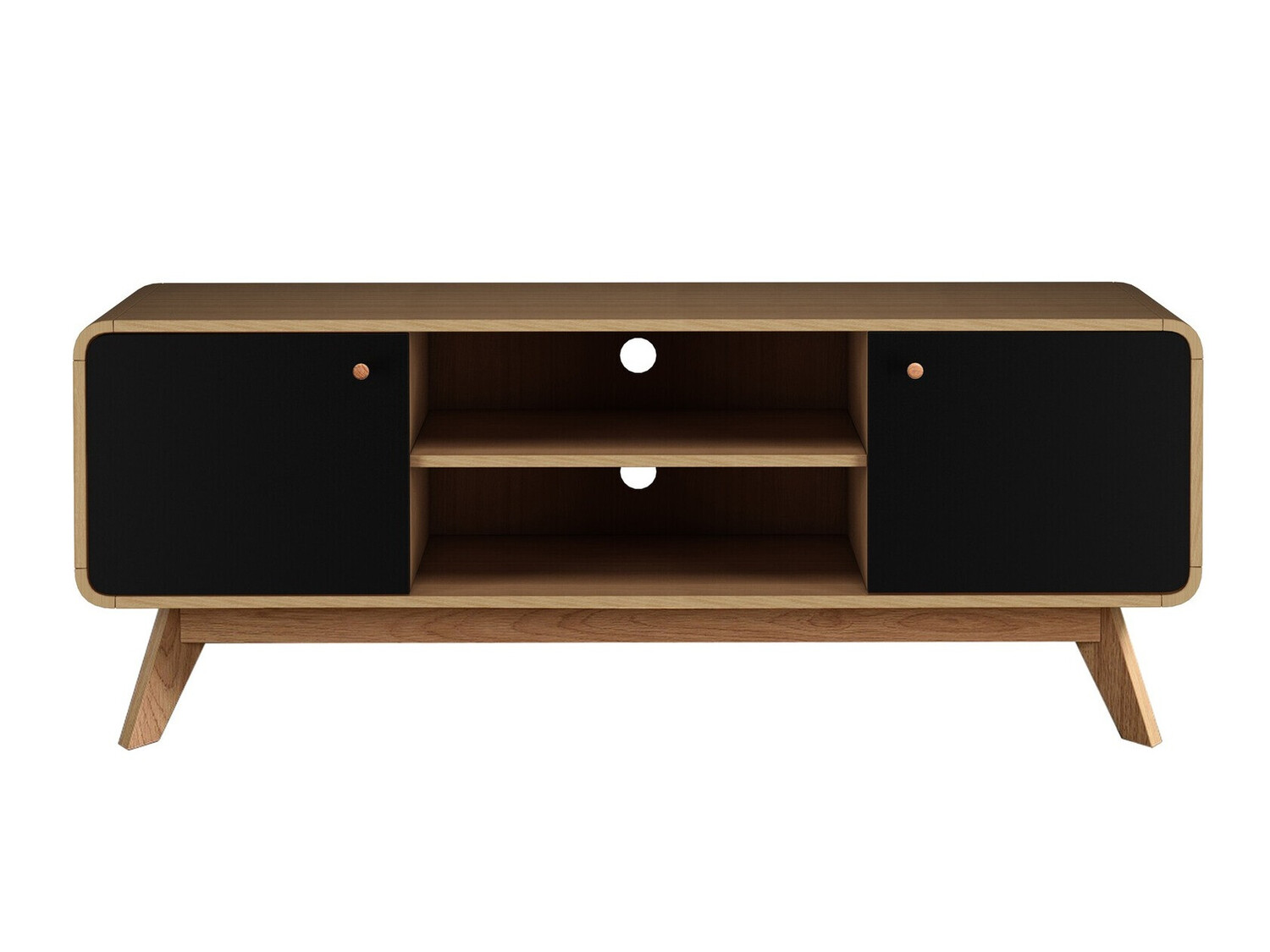 TV galds Elbtena 107 (Ozols + Melns)