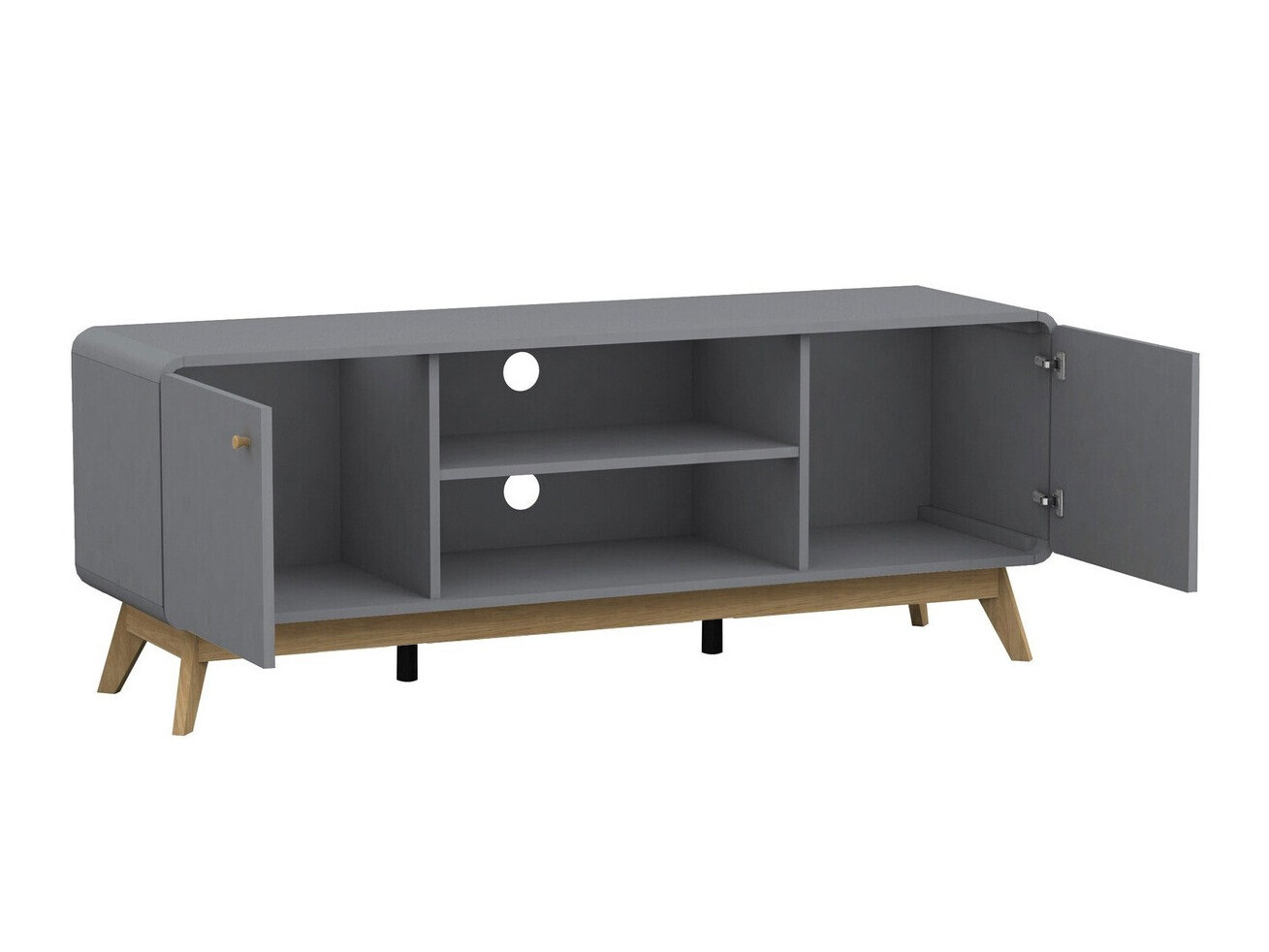 TV galds Elbtena 107 (Pelēks + Ozols)