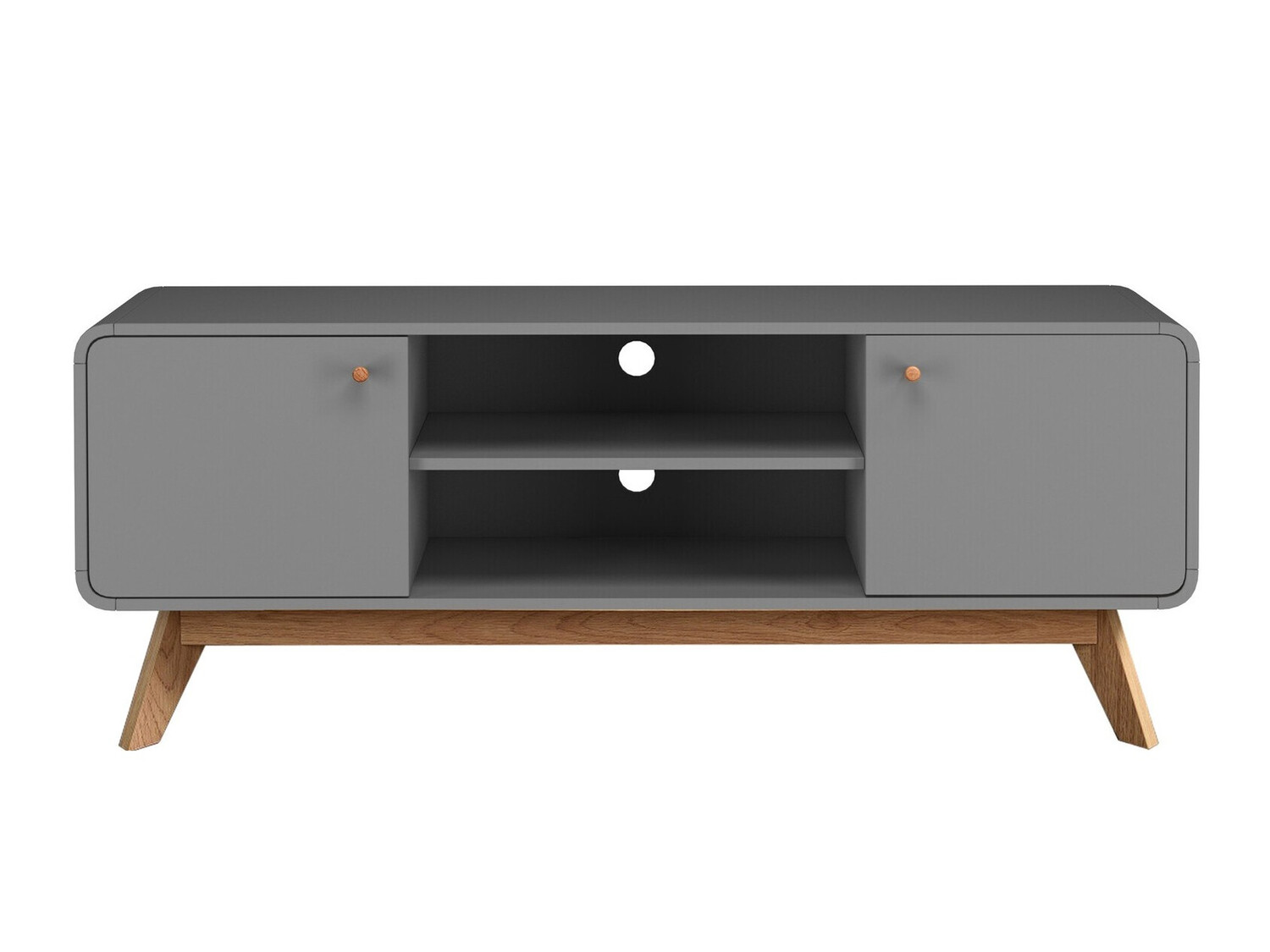 TV galds Elbtena 107 (Pelēks + Ozols)