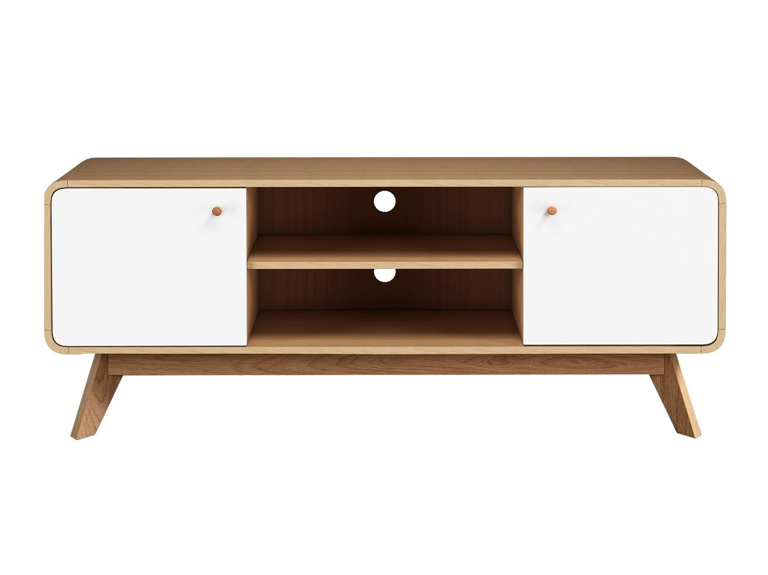 ТВ тумба Elbtena 107 (Дуб + Белый)