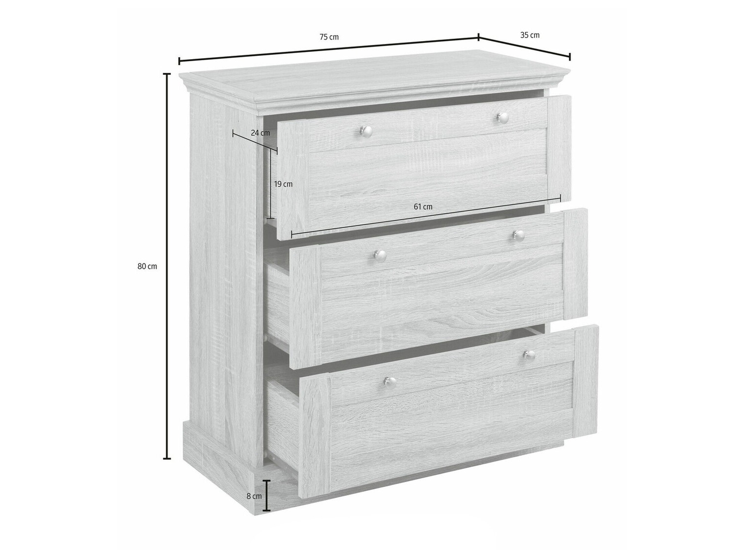 Kumode Lirveri 110 (Gaišs ozols)