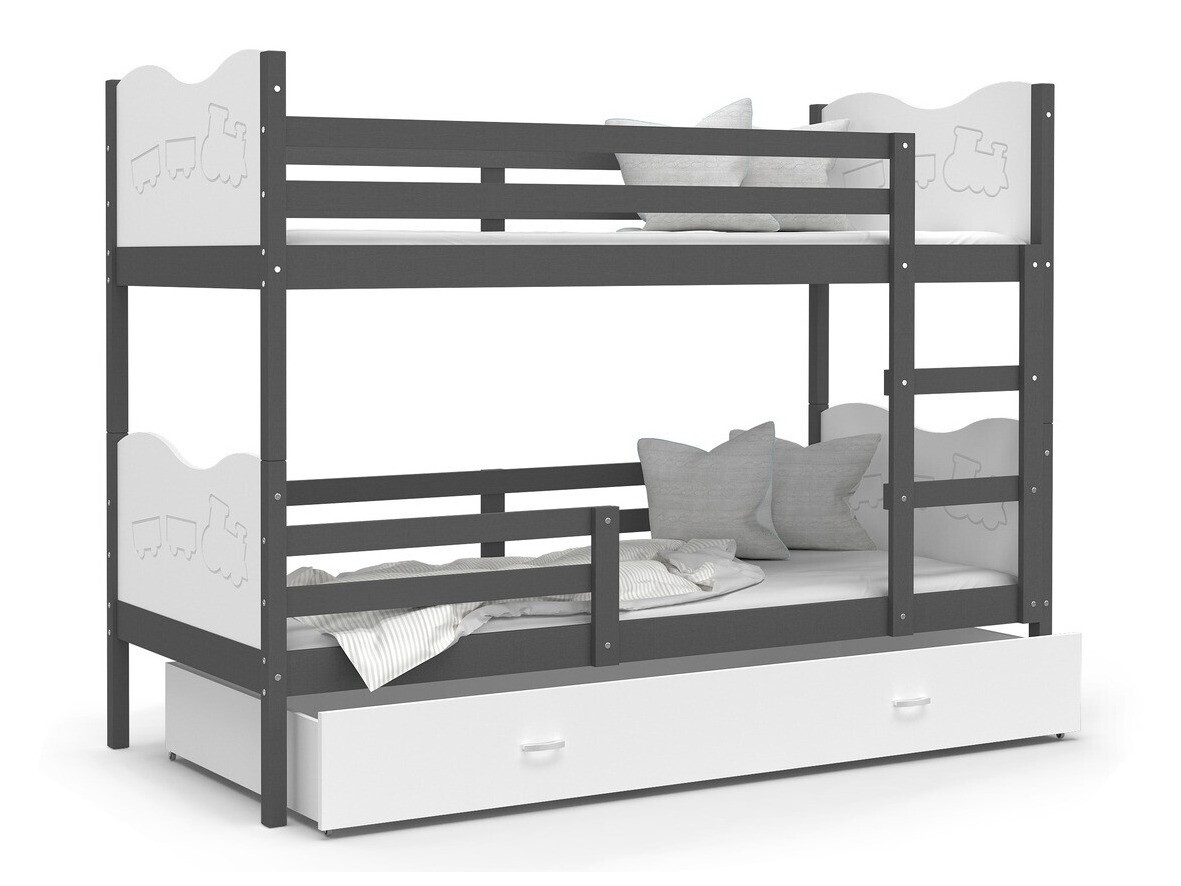 Divstāvu gulta Aurora 112 (Pelēks)
