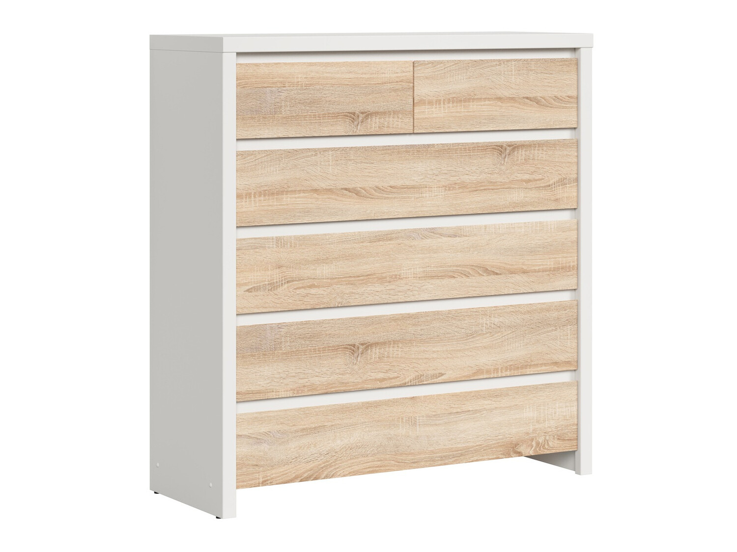 Kомод Nolroma 126 (Белый + Сонома Дуб)