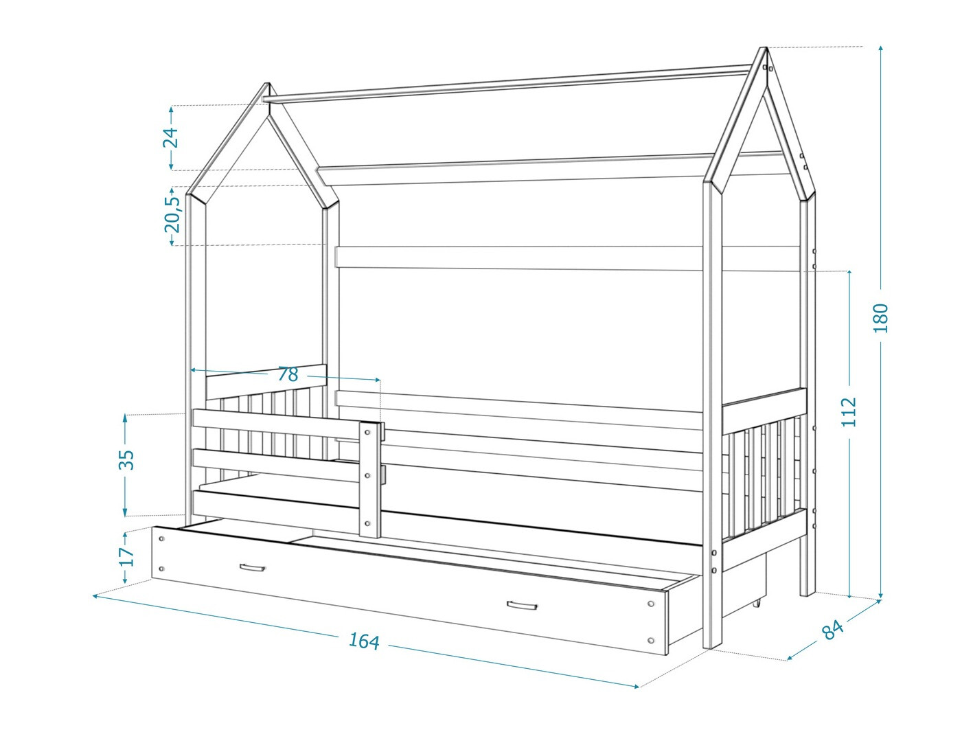 Кровать Aurora 122 (Белый)
