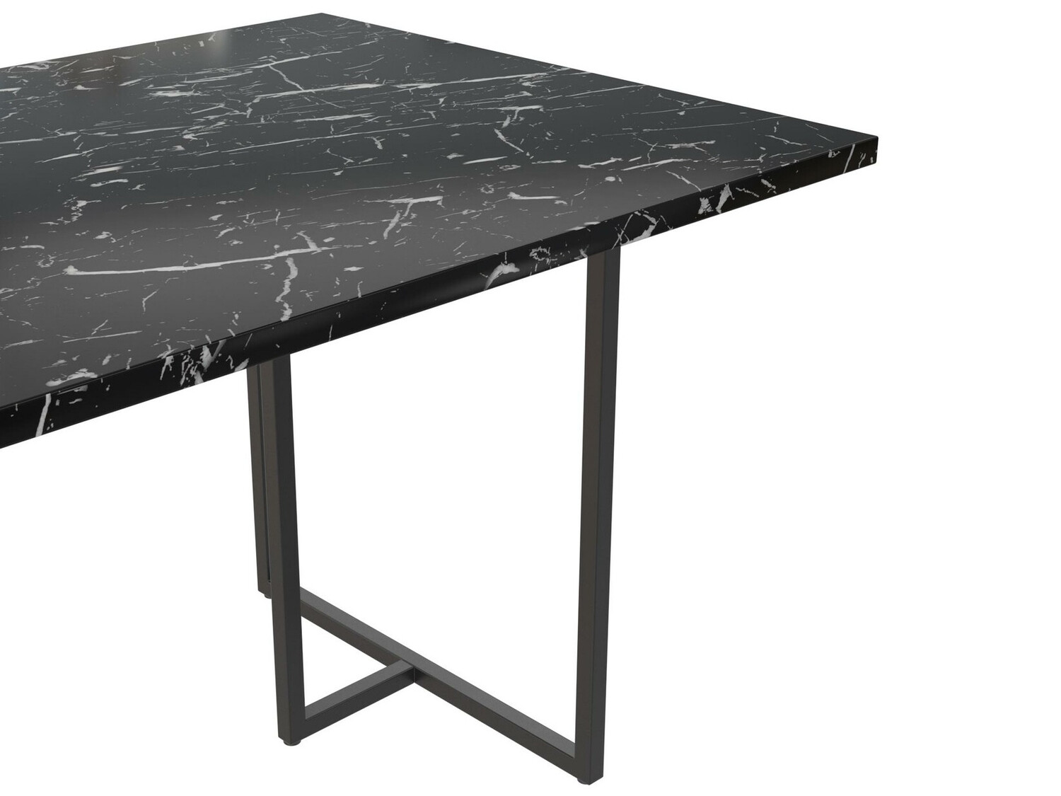 Cтол CosmoLiving by Cosmopolitan 122 (Чёрный + Черный мрамор)