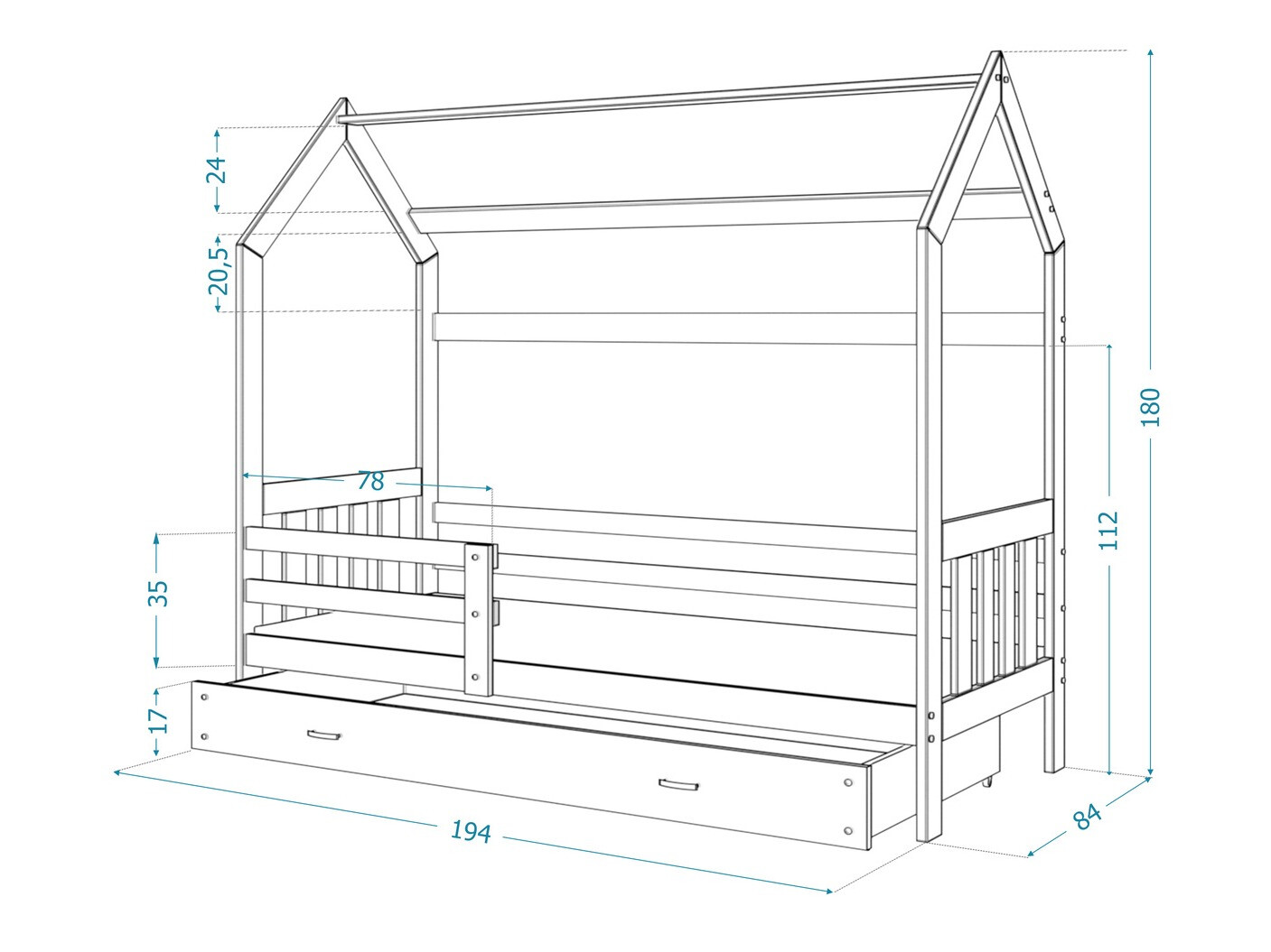 Кровать Aurora 123 (Белый)