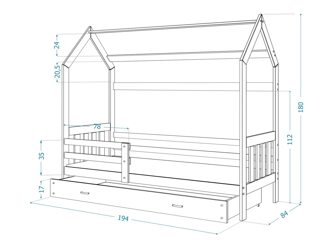 Кровать Aurora 123 (Сосна)