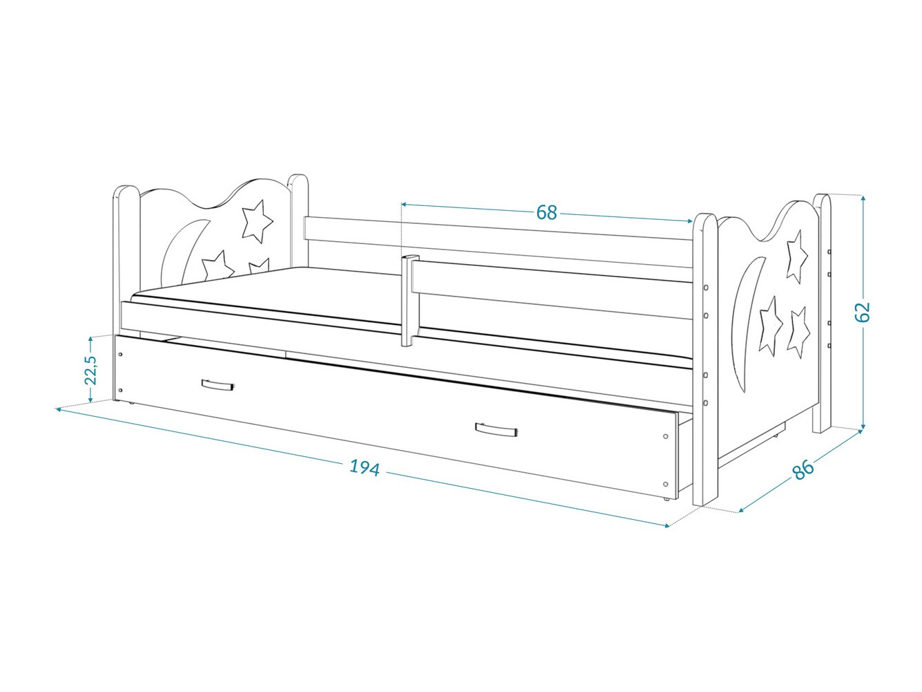 Кровать Aurora 124 (Сосна)