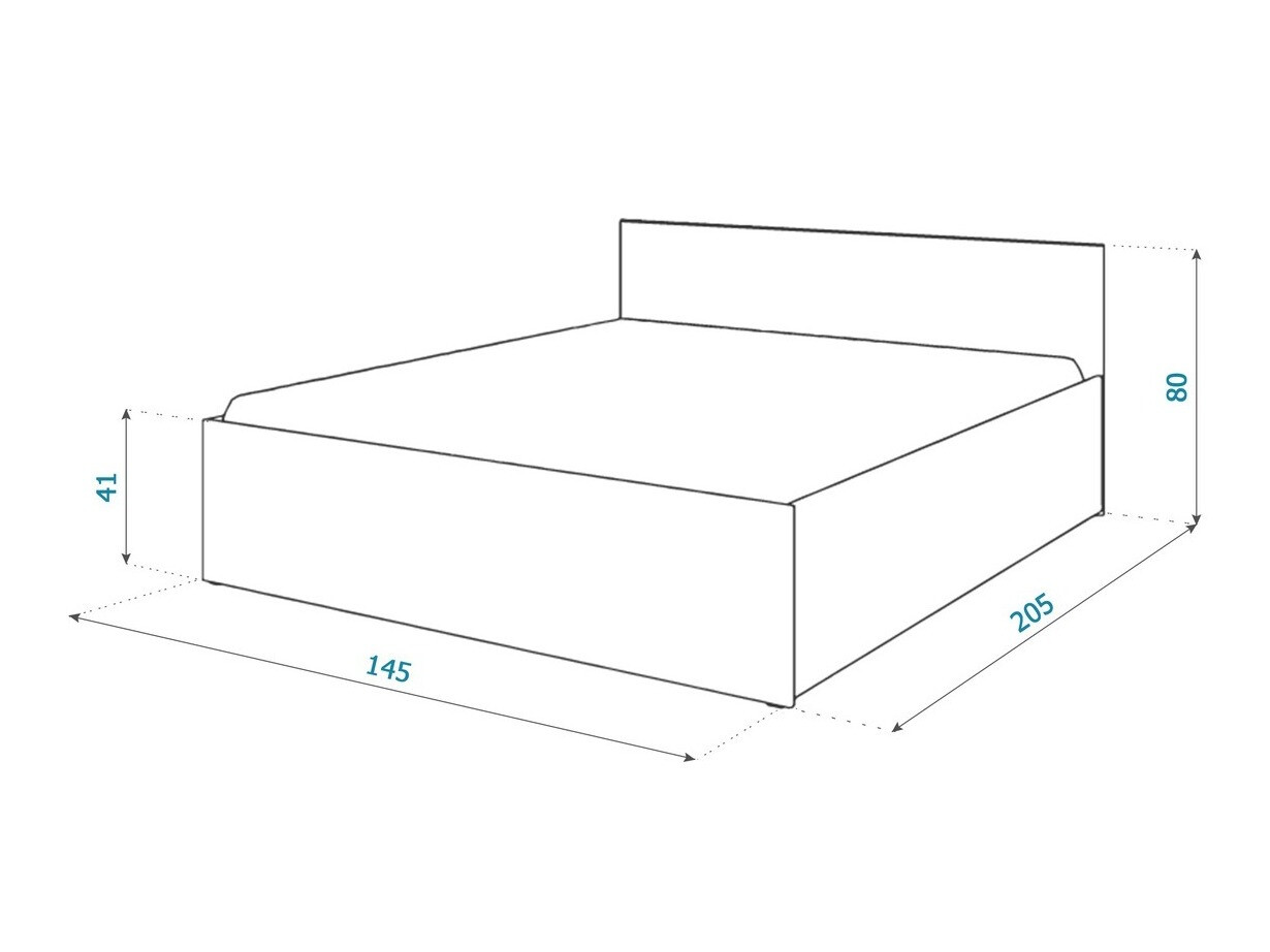 Кровать Aurora 145 (Белый + Серый)
