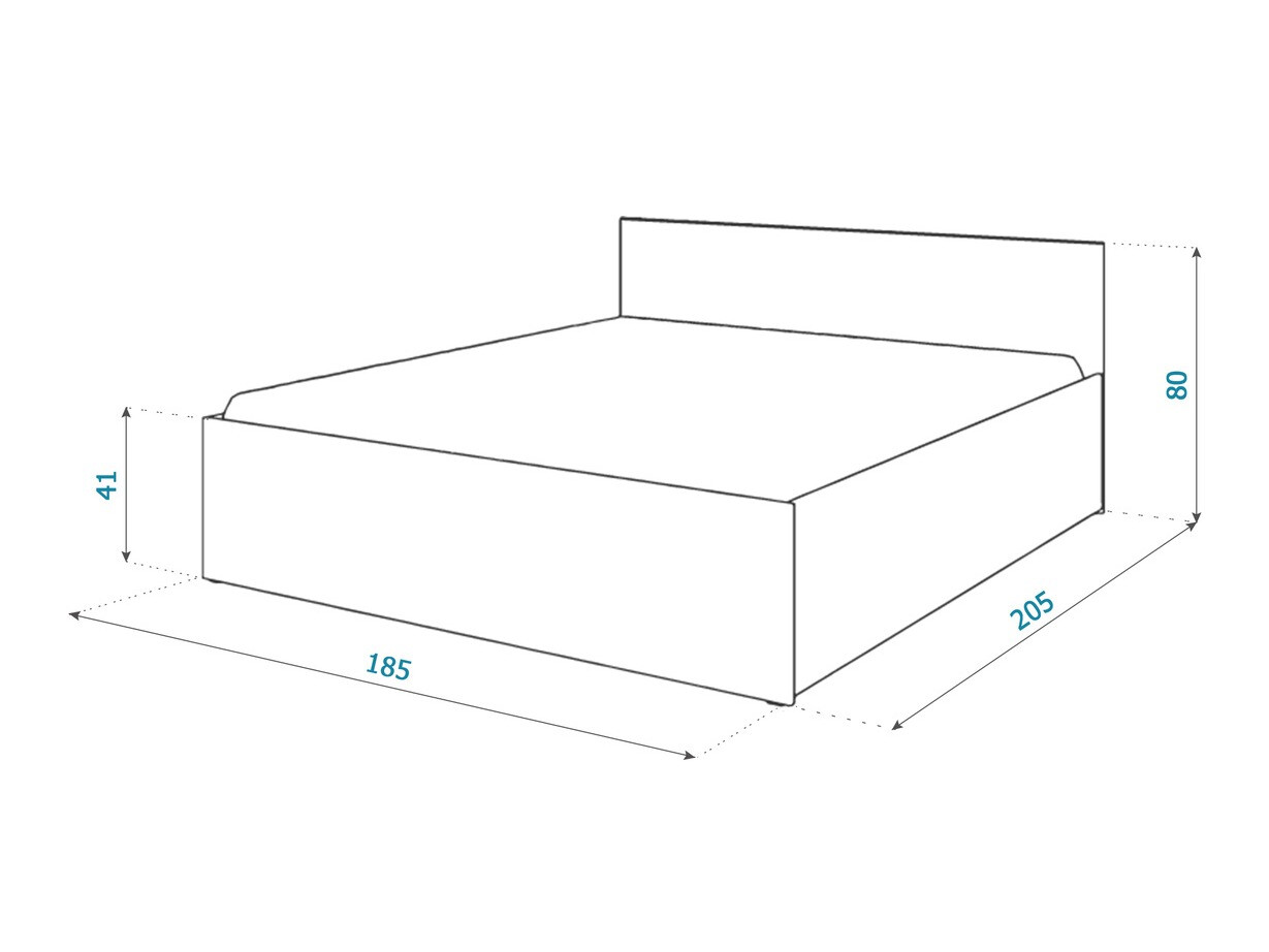 Кровать Aurora 145 (Белый + Серый)
